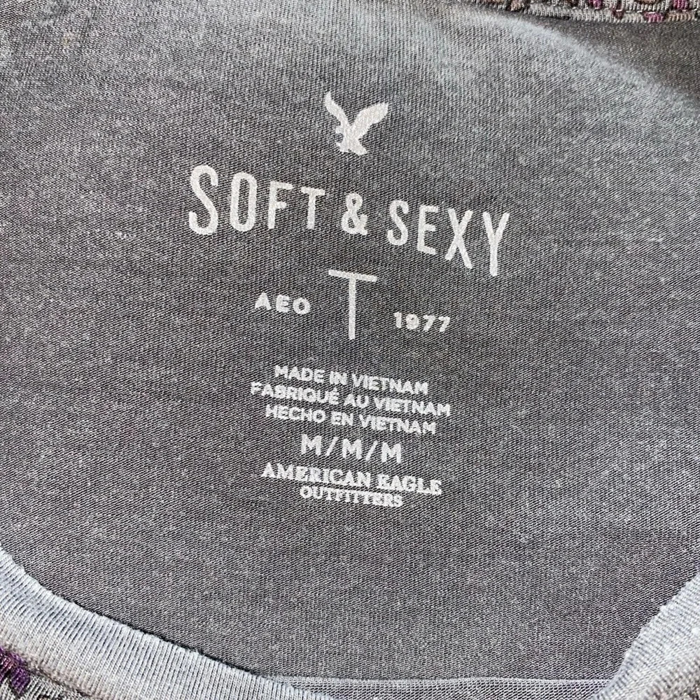 AMERICAN EAGLE Soft & Sexy Grey Floral Tank - Picture 10 of 10